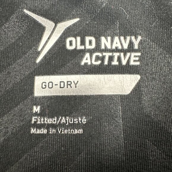 Old Navy Active Go Dry Leggings Womens Medium Black Geometric Print Fitted - Picture 5 of 6